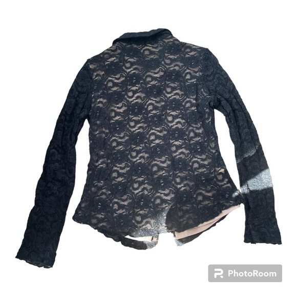 Vintage Y2K 00’s long sleeve Lacey top - Picture 2 of 2